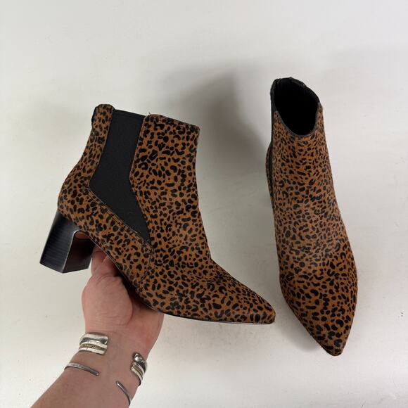 Cole Haan Etta Ankle Bootie Women's 8 Animal Printed Pull-On Pointed Toe W23019 - Picture 1 of 12